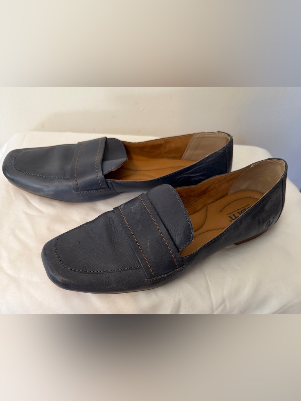 Born Leather Loafers in Blue